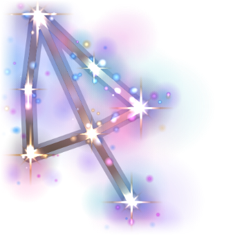 The seven-star cursor rendered by Galaxy Cursor Forge, with colored nebula clouds